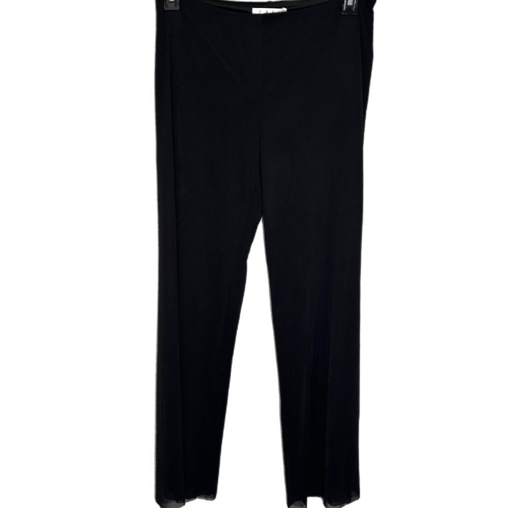 CAbi Mesh Black Pull On Pants Size Medium Style 967 No pockets